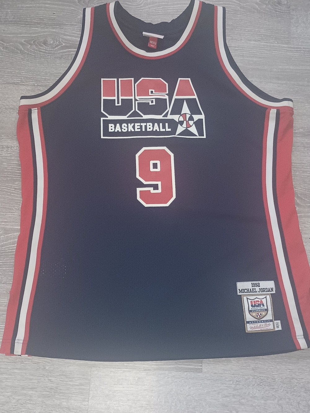 Mitchell & Ness USA Basketball #9 Navy Red Sleeveless Jersey